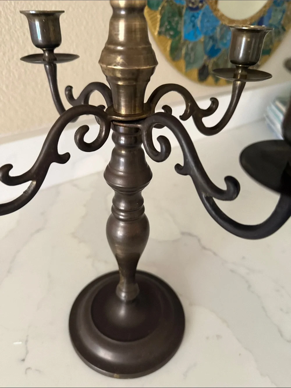 Vintage  Brass  Candelabra
